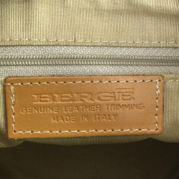 Berge Embossed Rose Leather Dark Wash Blue Denim Single Handle Bucket Handbag - Picture 11 of 16